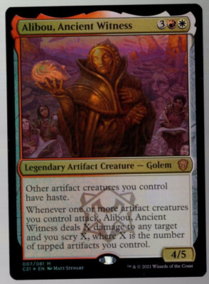 Alibou, Ancient Witness 222/275 Foil Mythic Commander 2021 MTG Near Mint