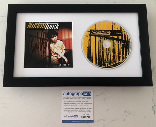 CHAD KROEGER SIGNED NICKELBACK THE STATE FRAMED MATTED CD w/PROOF AUTOGRAPH ACOA - Picture 1 of 3