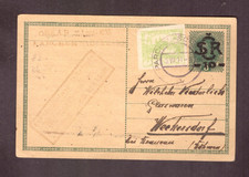 Sudetenland Postkarte nach Weikersdorf  Stempel PARCHEN
