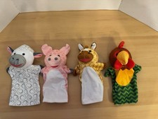 Lot Of 4 Barnyard Animal Hand Puppets