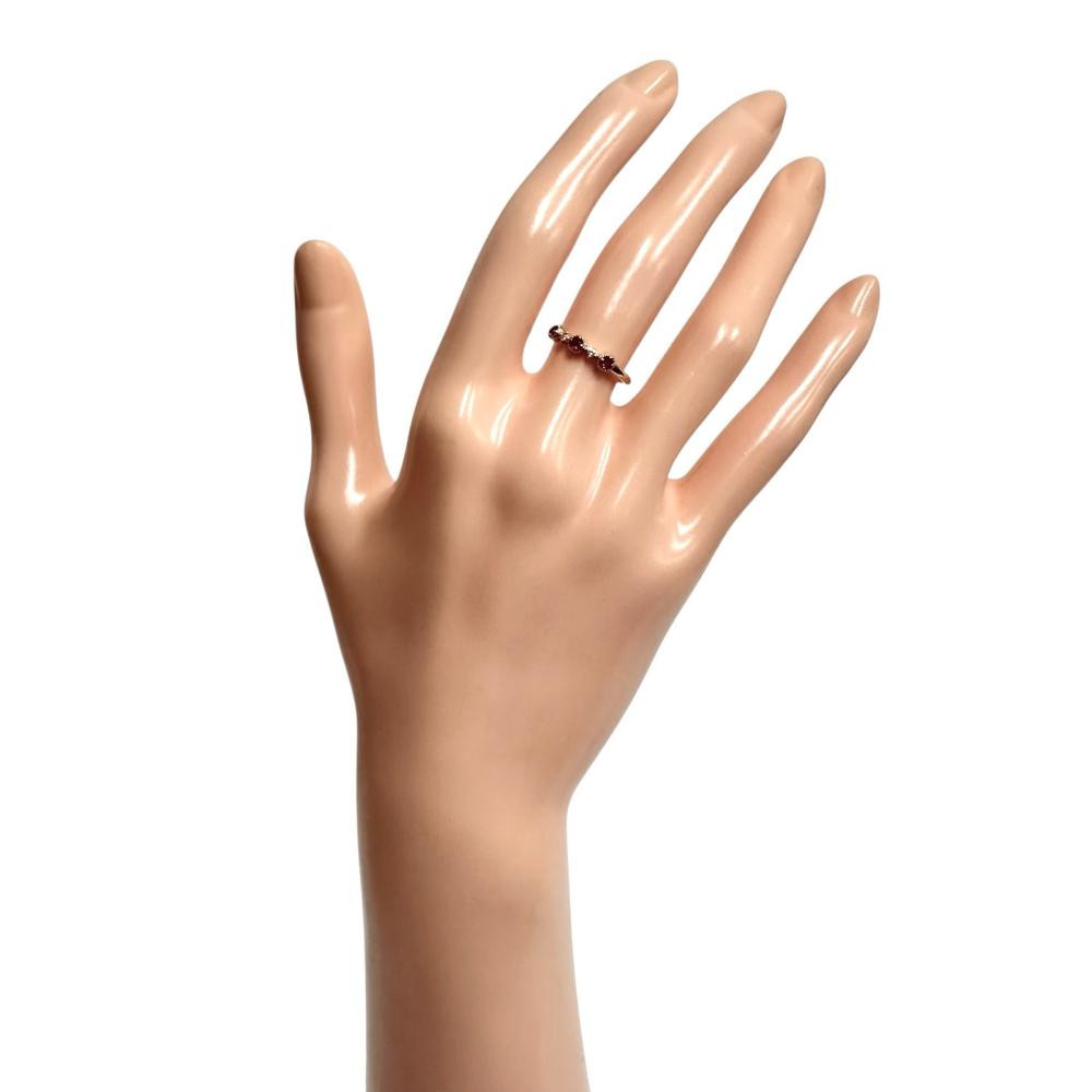 Authentic Ruby Diamond Ring 10K Gold JP5 US3.25 E… - image 7