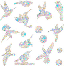 48Pcs Anti-Collision Static Bird Window Clings, Bird Window Strike Prevention