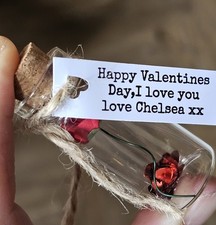 Happy Valentine's Day Personalised Gift Red Rose Gift Box Wife Husband Him Her