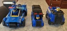 PAW Patrol Toy Car Chase Mighty Pups Police Blue Car Truck Lights Sound Lot of 3