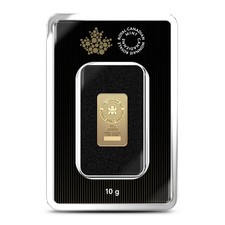 10 Gram (RCM) Royal Canadian Mint Gold Bar (New w/ Assay) 4447.77 per troy oz