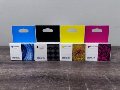 Genuine Primera Technology OEM High-Yield Ink Cartridge Set   Complete CMYK Set