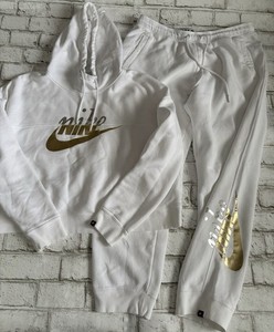 nike womens cream tracksuit