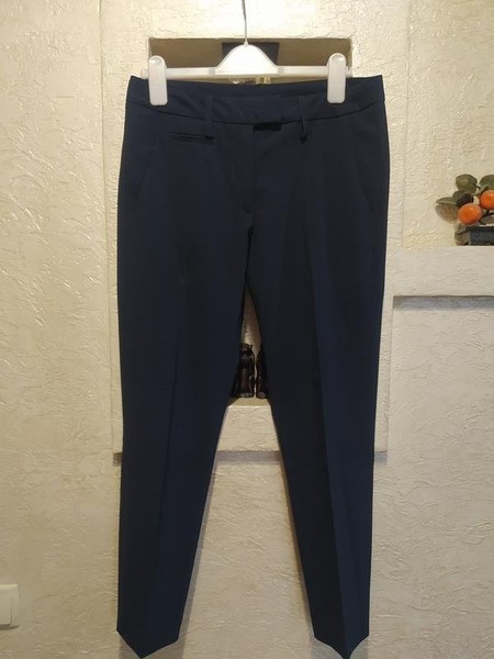 Women Dondup Trousers Navy Wool 38 / M / 46
