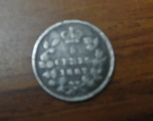 1887 Canada 5 Cents Silver — photo from the most recent tracked eBay sale