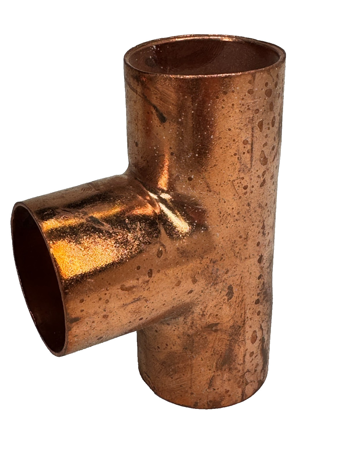 (2-PK) NIBCO Straight Tee 1-1/4" CTS C x C x C Solder Joint Copper Sweat Fitting