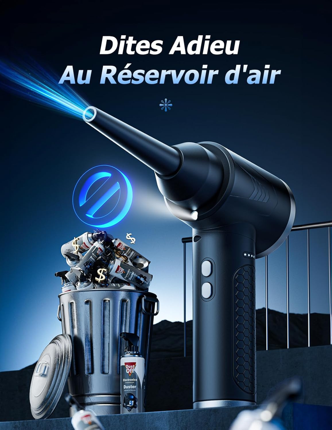 Souffleur air comprimé pour PC portable dépoussiéreur électrique sans fil - 2