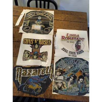 Vintage 80s Rock T-Shirt Cutouts Lot Guns N Roses Eagles Nazareth Scrapbook Art