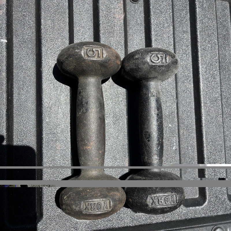 Vintage York 5 lb Dumbbell Pair