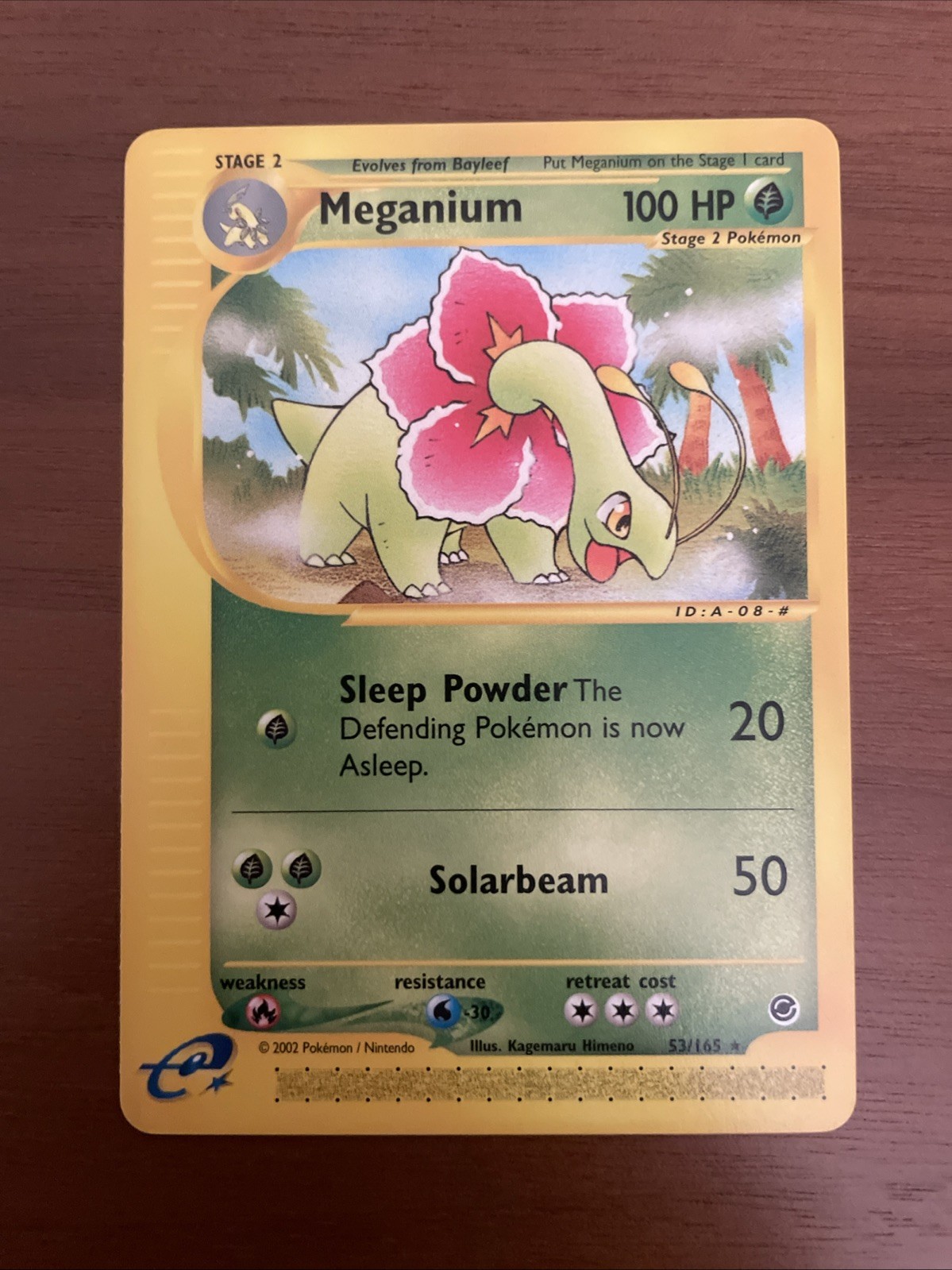 💎🌳MEGANIUM 53/165 EXPEDITION BASE SET RARE NM🌳💎Vintage Pokémon Trading Card