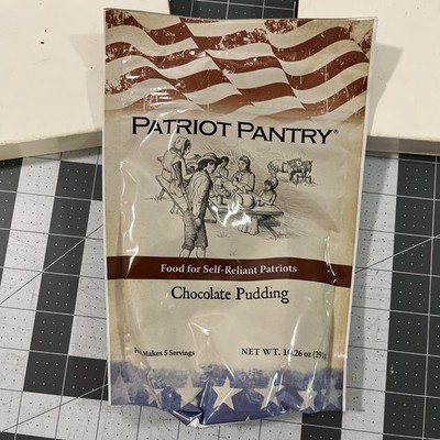 4Patriots Food Chocolate Pudding (5) Servings Pouch Survival/Hike/ Camp