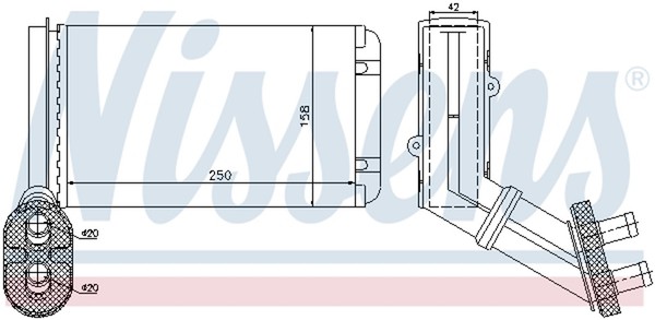 WäRmetauscher Innenraumheizung Nissens 73972 FüR Alhambra Galaxy VW Seat 7M9 7M8-image