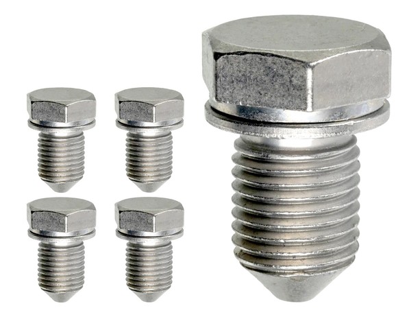5X Oil Sump Drain Plugs Fits VW Golf Passat Tiguan Touareg T4 T5 T6 N90813201-image