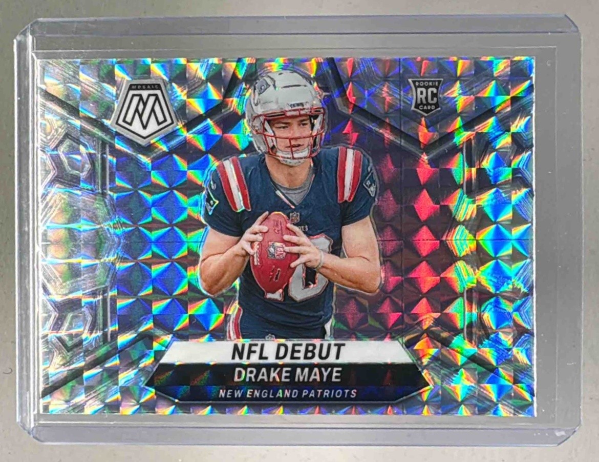 Drake Maye 2024 Panini Mosaic #273 Silver Mosaic Prizm Rookie RC NFL Debut RC