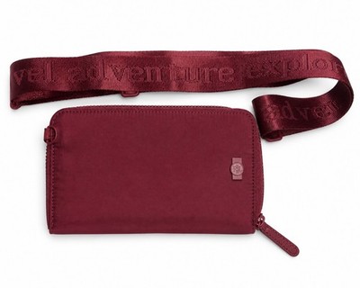Travel Wallet Samantha Brown W/Attached Phone Case NWOT Beautiful Burgundy