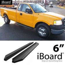 APS Running Board Black 6" Fit Ford F150 Regular Cab 04-08