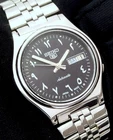 Vintage Seiko 5 Automatic Men's Watch Black Arabic Numbers Dial Case Size 36.9mm