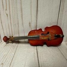 Wooden Guitar Christmas Ornament Realistic 7 Inch