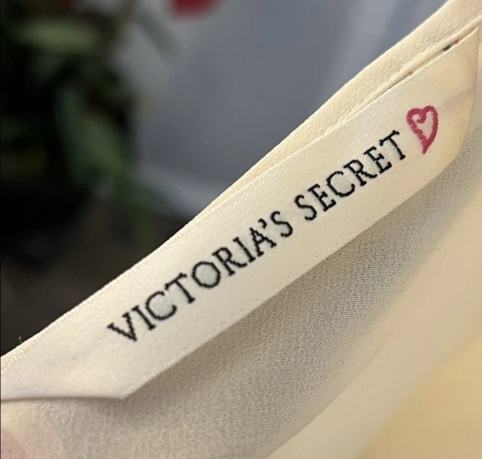 Vintage Victoria Secret Lace and Sheer Lingerie Nightgown Bridal Boudoir Size L - Image 2 of 4