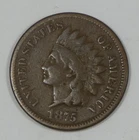 1875 Indian Head/Oak Wreath Cent VERY GOOD 1c