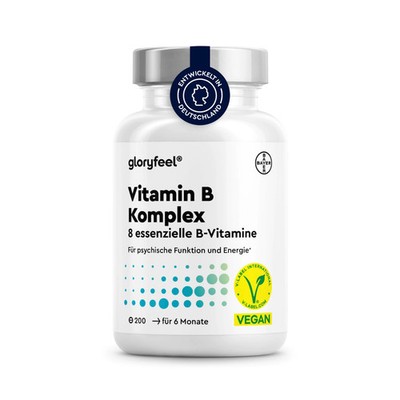 Vitamin B Komplex - Alle wichtigen 8 B-Vitamine - 200 Tabletten (7 Monate)