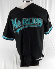 2001 Florida Marlins Fredi Gonzalez #33 Game Used Black Jersey BP ST 50 081