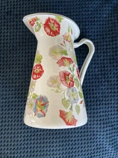 Mackenzie Childs Morning Glory Practical Pitcher Small 6.5” 3 Cups RETIRED