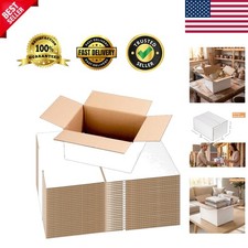 10 Pack 10x7x5 White Cardboard Shipping Boxes, Medium Mailing Boxes For Small...