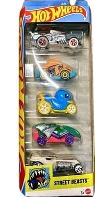 Hot Wheels Street Beasts 2025 5 Pack Piranha Terror Duck N' Roll JBJ90 Hotweiler