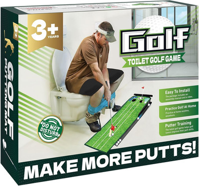Toilet Golf Empty Box, Funny Prank-Shaped Putting Green Hole Set Gag Gifts for M