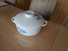 Arzberg Porzellan Suppenterine Mit Deckel Rose Blau Neuwerig Geschirr