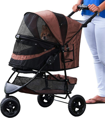 No-Zip Special Edition 3 Wheel Pet Stroller for Cats/Dogs, Zipperless Entry, Eas