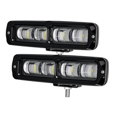 2PCS 80W 8,000LM Fog Light Off Road Lights Flush Mount 6 Inch LED Light Bar