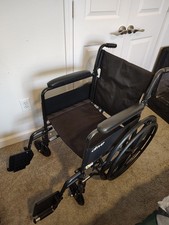 Drive Manual Wheelchair Black Foldable Lightweight Swing Away Legrest