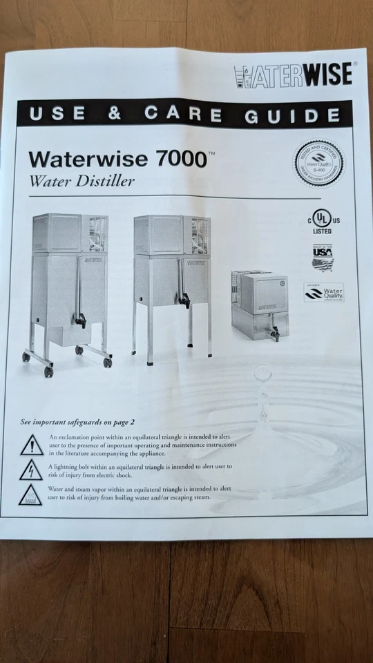 Waterwise 7000 full home water distiller - used - pickup only - Image 3 of 4