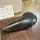 Vintage Ideale Leather Bicycle Saddle Seat Brown France Road