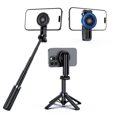 Magnetic Mini Selfie Stick Tripod with Rechargeable Remote, Pocket Tripod for...
