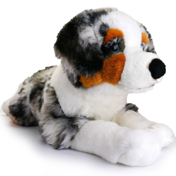 PlüSch Hund Australian Shepherd Liegend Kuscheltier Border Collie Stofftier 60-image