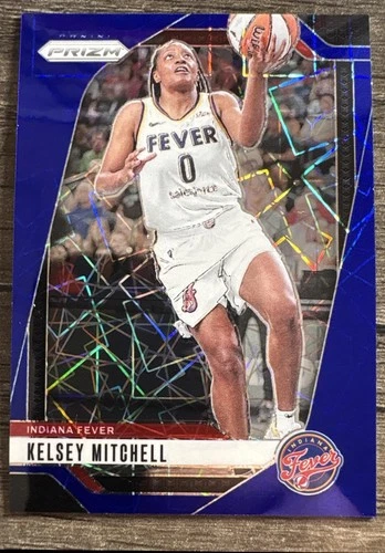 2024 Panini WNBA Prizm Kelsey Mitchell #64 Blue Velocity Fever