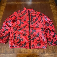 Burton DryRide Snowboard Jacket Red Black Abstract Pattern Snow Ski Coat