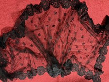 2° Velo da Messa - Veletta Mantilla Spagnola vintage rettangolare di colore nero