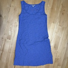 Toad and Co Tank Dress Samba Wave Medium Blue Organic Cotton Stretch Comfy