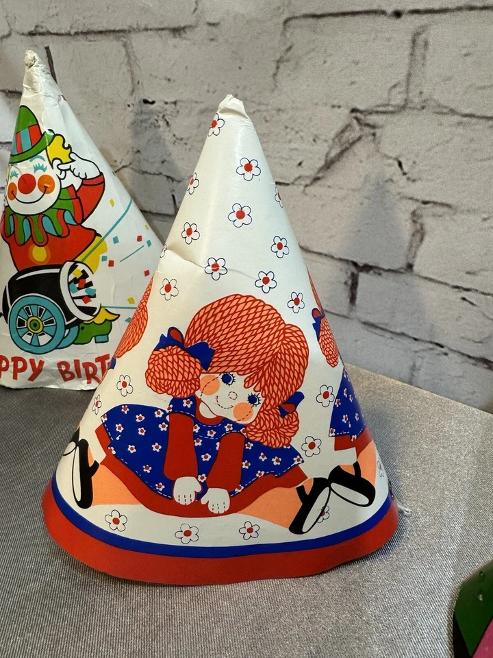 Divertido Lote MIXTO de 9 Sombreros de Fiesta de Papel Vintage Años 60, 70 y 80 005 Foto 4 de 4