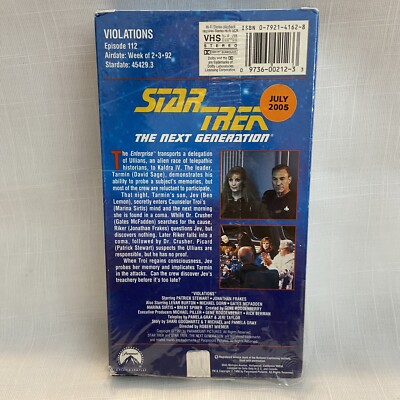 Star Trek: The Next Generation-Episode 112 Violations (VHS,1996