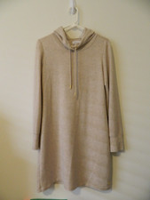 Calvin Klein Women's Jersey Hoodie Knit Dress - Beige - M
