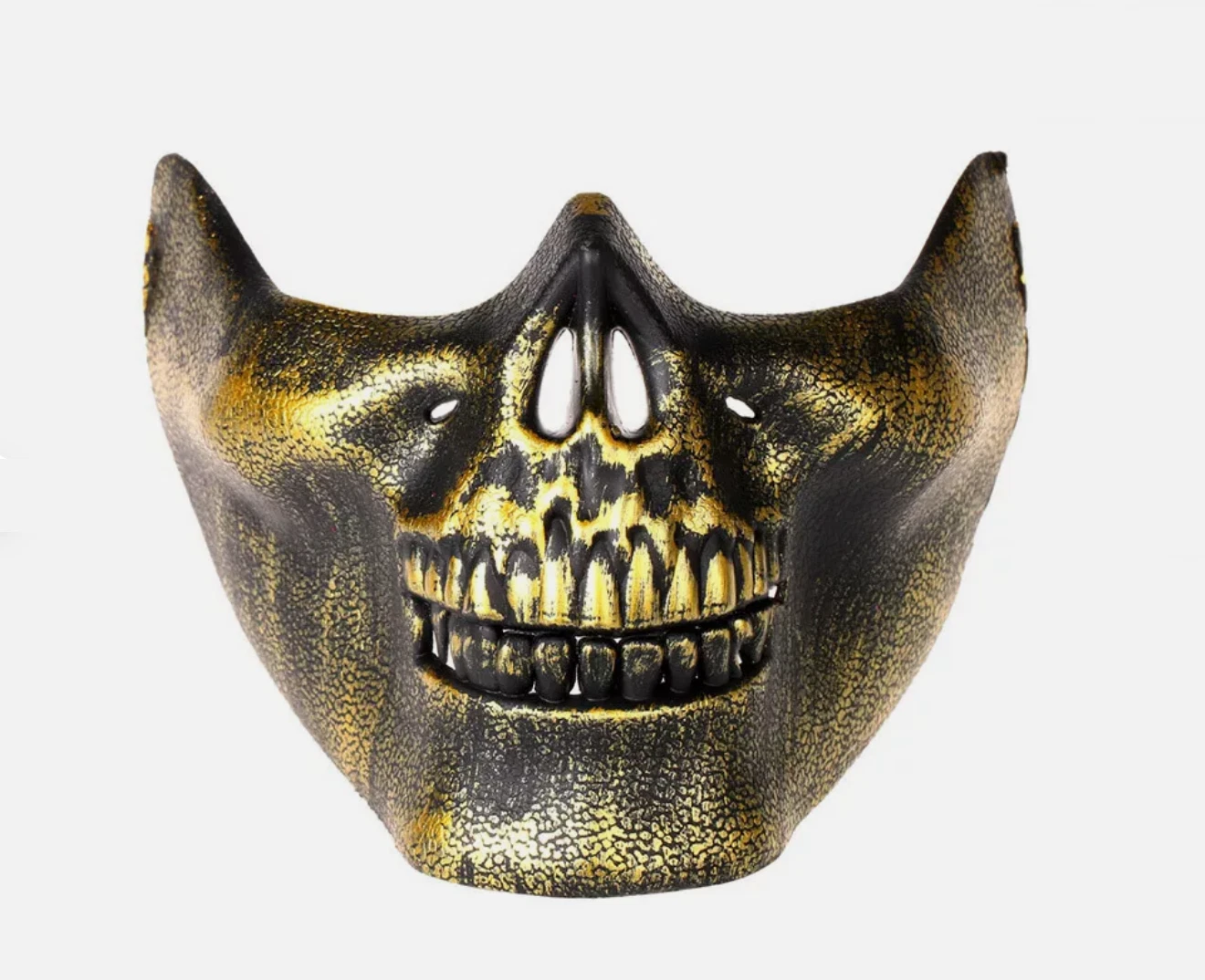 Higgs Mask From Death Stranding Cosplay Face Mask Gold Skull Jaw Plastic Adult